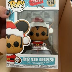 Disney Festive Mickey Mouse Gingerbread Vinyl Figure - Brown and Red